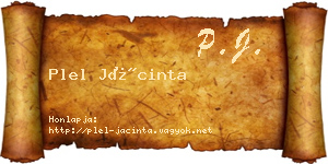 Plel Jácinta névjegykártya